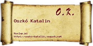 Oszkó Katalin névjegykártya