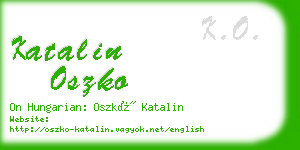 katalin oszko business card