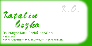 katalin oszko business card